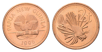 Папуа - Новая Гвинея 2 тойя 1995 KM 2 бронза UNC 4614-667