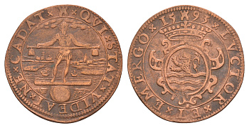 Нидерланды, Голландская республика, Зеландия cчетный жетон - Обращение Генриха IV в католическую веру 1593 1802 Dugn.3328 медь 1520-825