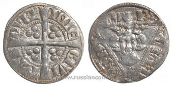 Ирландия 1 пенни 1279-1302 Дублин, Эдуард I (1272-1307), Seaby 6247 R серебро 00-815-29