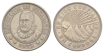 Никарагуа 1 кордоба 1972 KM 26 медно-никель 4641-334