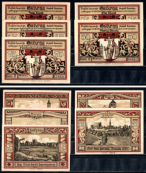 Гурау (Силезия) набор из 5 нотгельдов 1922 7556-72-2-2