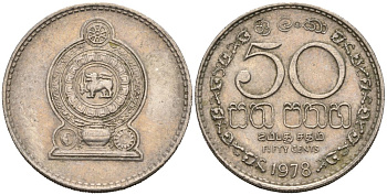 Шри-Ланка 50 центов 1978 KM 135.1 медно-никель 4566-953