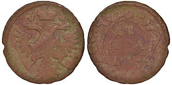 Россия 1 деньга 1740 медь 51-3513