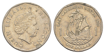 Восточные Карибские острова (Карибы) 1 доллар 2004 KM 39 медно-никель 4646-245