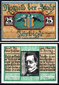 Цёрбиг (Пруссия, Саксония) 25 пфеннигов 1921 2193-40-3-2