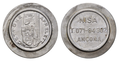 Италия, Анкона жетон для равлечений Sale Giochi диаметр 24 мм, вес 5,2 гр нержавеющая сталь 4670-844
