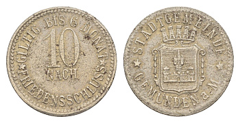 Гемюнден-на-Майне 10 пфеннигов ND Funck 155.2, Men18 11031.2 железо 4636-1125