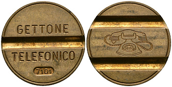 Италия жетон ND телефонный жетон латунь 4135-921