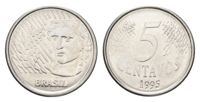 Бразилия 5 сентаво 1995 KM 632 нержавеющая сталь 4664-521