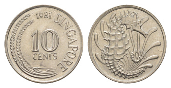 Сингапур 10 центов 1981 KM 3 медно-никель 4640-556