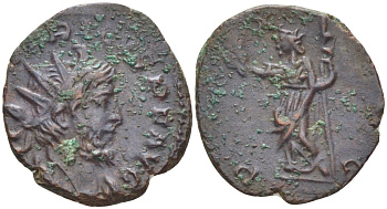 Римская Империя (императоры в Галлии) антониниан 272 - 273 Тетрик I. PAX AVG, Пация, персонификация Мира, Колония Агриппины, Very fine RIC 100 биллон 1073-14-41