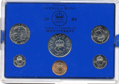 ШВЕЦИЯ НАБОР ИЗ 6 МОНЕТ 1984 04-062-51
