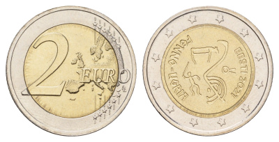 Эстония 2 евро 2021 Финно-угорские народы KM 97 биметалл UNC 4654-1137