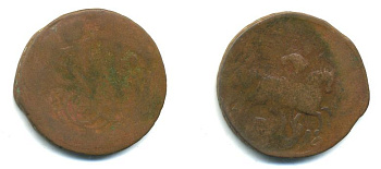 РОССИЯ 1 КОПЕЙКА 1759 медь 61-547