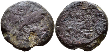 ДРЕВНЯЯ ГРЕЦИЯ, ПОНТ, АМИС АЕ II-I вв. до н.э. ГОРОДСКАЯ ЧЕКАНКА VERY FINE BMC 1158 бронза 00-000-00