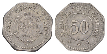 Дингельштедт 50 пфеннигов ND Funck 96.3a, Men05 5192.4, Men18 6508.4 железо UNC 1527-611