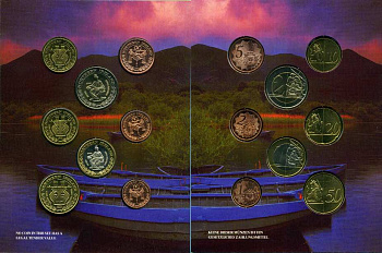 Северная Ирландия набор из 8 монет 2005 европробники, в оригинальном картонном буклете, тираж 7000 экз.      5-6-3-03