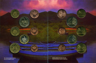 Северная Ирландия набор из 8 монет 2005 европробники, в оригинальном картонном буклете, тираж 7000 экз.      5-6-3-03