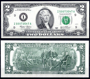 США 2 доллара 2003 Pick 516 a бумага UNC (пресс) 7202-41-2