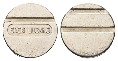 Швейцария, Лугано жетон отеля "eden lugano" диаметр 24 мм, вес 5,4 гр никель 4670-534