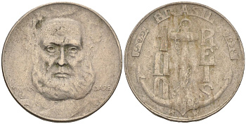 Бразилия 100 рейс 1938 Маркиз Тамандаре KM 536 медно-никель 4115-643