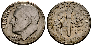 США 10 центов (дайм) 1978 D, Рузвельт KM 195a медь плакированная медно-никелем 4164-953