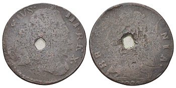 Великобритания 1/2 пенни 1770-1775 Георг III (1760-1820) KM 601, Spink 3774 медь 4707-921