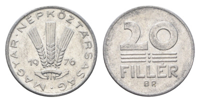 Венгрия 20 филлеров 1976 BP KM 573 алюминий 4664-1137