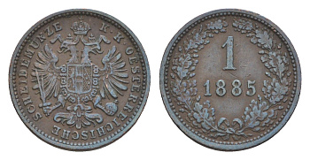 Австрия 1 крейцер 1885 Франц Иосиф (1848-1916) KM 2187 медь 4160-748