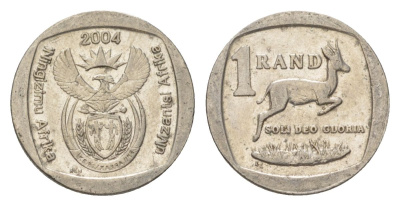 ЮАР 1 ранд 2004 KM 333 медь плакированная никелем 4627-423