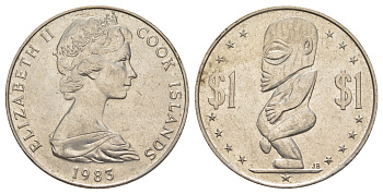 Острова Кука 1 доллар 1983 KM 7 медно-никель UNC 4184-1233