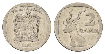 ЮАР 2 ранда 2000 KM 165 медь плакированная никелем 4626-1214
