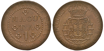Португальская Ангола 1 макута 1814 KM 46 медь 5010-242