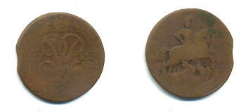 РОССИЯ 1 КОПЕЙКА 1759 медь 61-334