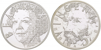 Нидерланды 5 евро 2003 150 лет со дня рождения Винсента ван Гога (1853-1890) KM 245 серебро PROOF 1080-9-13