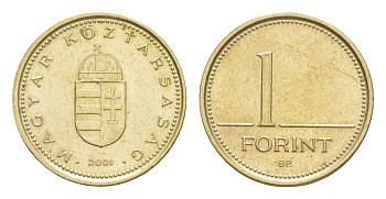 Венгрия 1 форинт 2001 BP KM 692 никель латунь UNC 4647-728