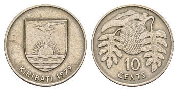 Кирибати 10 центов 1979 KM 4 медно-никель 4631-1131