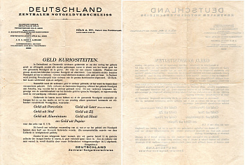 Германия газетная выписка о выпуске нотгельдов бумага 6285-13-2-2