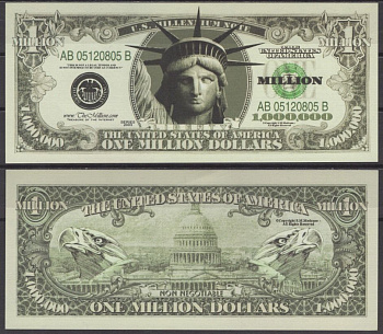 США 1000000 долларов 2003 статуя свободы бумага UNC (пресс) 7197-30-3