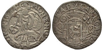 ТРИЕР 4 ПФЕННИГА (1/2 АЛЬБУСА) 1674 КОРОЛЬ КАРЛ КАСПАР ФОН ДЕР ЛИЕН (1652-1676) KM 127 серебро 1515-2333