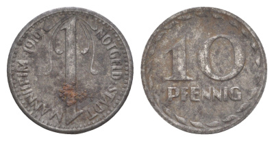 Мангейм 10 пфеннигов 1919 Funck 315.2, Men18 20355.4 железо 4643-1032