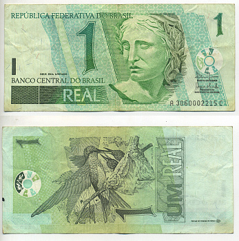 БРАЗИЛИЯ 1 РЕАЛ 2003 СЕРИЯ А-С Pick 251 бумага 7548-21-4-1