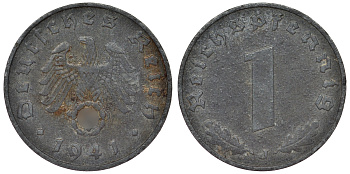 Германия 1 рейхспфенниг 1941 J KM 97, J. 369 цинк 4124-219