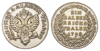 Йевер жетон - 1/2 Рейхсталера 1798 тип KM 109 беллый металл 98-953