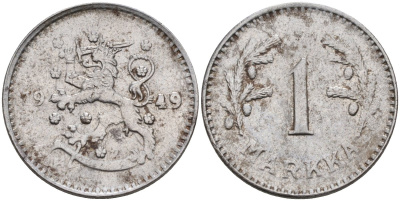 Финляндия 1 марка 1949 республика (1918-1962) KM 30b железо 4591-321