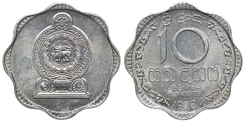 Шри-Ланка 10 центов 1978 KM 140 a алюминий 4118-416
