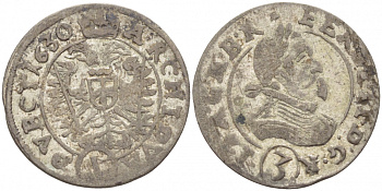 Австрия 3 крейцера 1630 монетный двор Бреслау, Фердинанд II (1619-1637) KM 581 серебро 3896-641