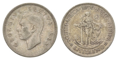 ЮАР 1 шиллинг 1950 KM 37.1 серебро 4622-722