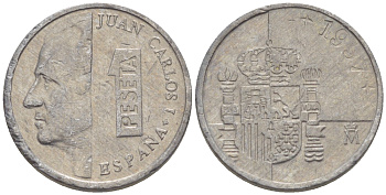 ИСПАНИЯ 1 ПЕСЕТА 1997 ХУАН КАРЛОС I ( 1975-) KM 832 алюминий 4181-1057
