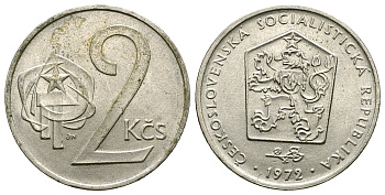 Чехословакия 2 кроны 1972 KM 75 медно-никель 4385-415